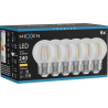 Mexen Vintis 6x LED filament žárovka E27, G45, 2W, Teplá - 2700K, 240 lm, čirá - L156-E27-0227-00x06