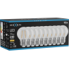 Mexen Vintis 10x LED žárovka s vláknem E27, G45, 2W, Teplá - 2700K, 240 lm, čirá - L156-E27-0227-00x10