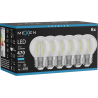Mexen Vintis 6x LED filamentová žárovka E27, G45, 4W, Studená - 6500K, 470 lm, čirá - L156-E27-0465-00x06