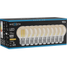 Mexen Vintis 10x Žárovka filament LED E27, G45, 6W, Teplá - 2200K, 600 lm, jantarová - L156-E27-0622-50x10