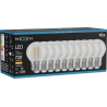Mexen Vintis 10x Žárovka filament LED E27, G45, 6W, Teplá - 2700K, 720 lm, čirá - L156-E27-0627-00x10