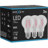 Mexen Vintis 3x LED filamentová žárovka E27, A60, 4W, 55 lm, červená - L150-E27-04XX-45x03