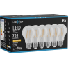 Mexen Vintis 6x Žárovka filament LED E27, A60, 6W, Teplá - 2200K, 720 lm, čirá - L150-E27-0622-00x06