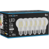Mexen Vintis 6x LED vláknová žárovka E27, A60, 6W, Neutrální - 4000K, 720 lm, čistá - L150-E27-0640-00x06