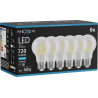 Mexen Vintis 6x LED filamentová žárovka E27, A60, 6W, Studená - 6500K, 720 lm, čirá - L150-E27-0665-00x06