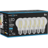 Mexen Vintis 6x Žárovka filament LED E27, A60, 8W, Studená - 6500K, 1055 lm, čirá - L150-E27-0865-00x06