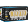 Mexen Vintis 6x Žárovka filament LED E27, A60, 10W, Teplá - 2700K, 910 lm, jantarová - L150-E27-1027-50x06