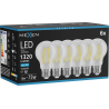Mexen Vintis 6x Žárovka filament LED E27, A60, 10W, Studená - 6500K, 1320 lm, čirá - L150-E27-1065-00x06