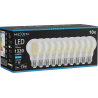 Mexen Vintis 10x LED žárovka filament E27, A60, 10W, Studená - 6500K, 1320 lm, čirá - L150-E27-1065-00x10