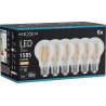 Mexen Vintis 6x Žárovka filament LED E27, A60, 12W, Teplá - 2700K, 1585 lm, čirá - L150-E27-1227-00x06