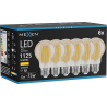 Mexen Vintis 6x Žárovka filament LED E27, A60, 12W, Teplá - 2700K, 1125 lm, jantarová - L150-E27-1227-50x06