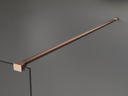 Mexen Kioto sprchová zástěna Walk-in 70 x 200 cm, grafit 8 mm, kartáčovaný nikl - 800-070-101-97-40