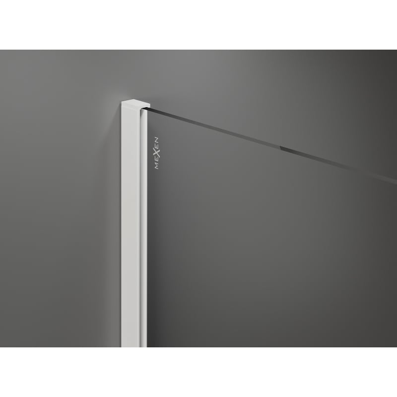 Mexen Kioto sprchová stěna Walk-in 80 x 200 cm, černá ombre 8 mm, bílá - 800-080-101-20-76