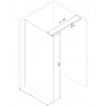 Mexen Kioto sprchová stěna Walk-in 120 x 200 cm, černé ombre 8 mm, bílá - 800-120-101-20-76