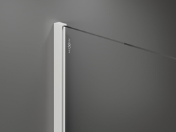 Mexen Kioto sprchová zástěna Walk-in 70 x 200 cm, grafit 8 mm, kartáčovaný nikl - 800-070-101-97-40