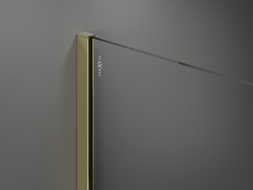 Mexen Kioto sprchová stěna Walk-in 100 x 200 cm, ombre černá 8 mm, zlatá - 800-100-101-50-76