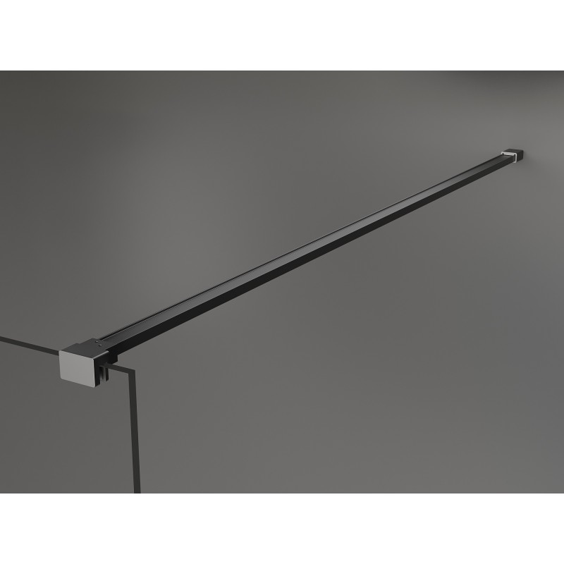 Mexen Kioto sprchová zástěna Walk-in 70 x 200 cm, grafit 8 mm, kartáčovaný nikl - 800-070-101-97-40