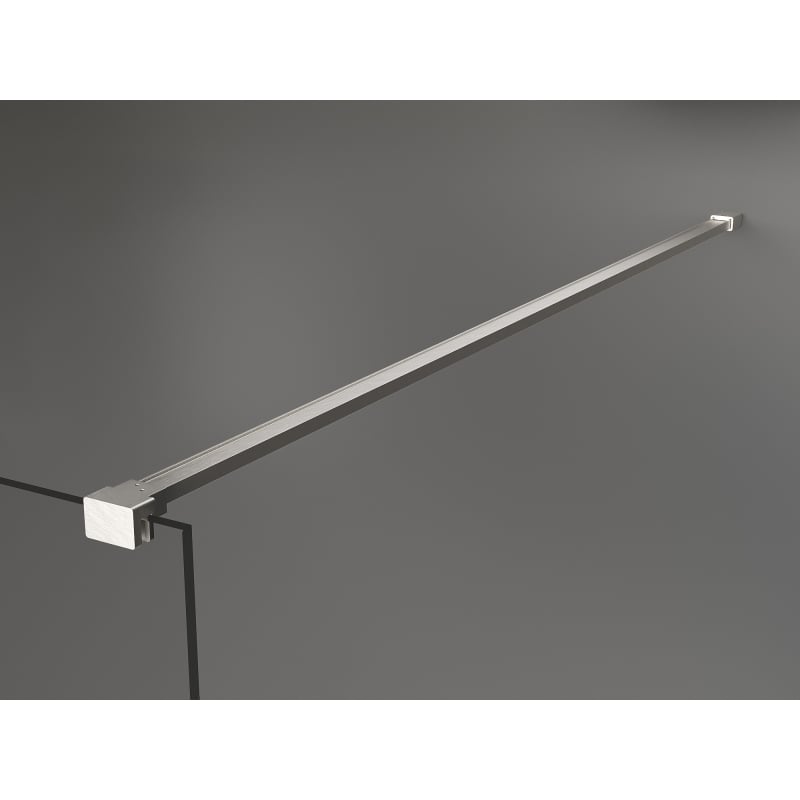 Mexen Kioto sprchová stěna Walk-in 80 x 200 cm, černá ombre 8 mm, kartáčovaný nikl - 800-080-101-97-76