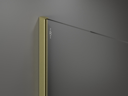 Mexen Kioto sprchová stěna Walk-in 120 x 200 cm, bílá ombre 8 mm, zlatá kartáčovaná - 800-120-101-55-86