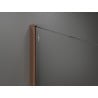 Mexen Kioto sprchová stěna Walk-in 80 x 200 cm, bílý ombre 8 mm, růžové zlato - 800-080-101-60-86