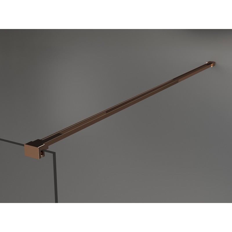 Mexen Kioto sprchová zástěna Walk-in 70 x 200 cm, grafit 8 mm, kartáčovaný nikl - 800-070-101-97-40