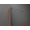 Mexen Kioto sprchová stěna Walk-in 80 x 200 cm, bílá ombre 8 mm, kartáčovaná měď - 800-080-101-65-86