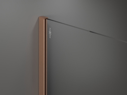 Mexen Kioto sprchová stěna Walk-in 100 x 200 cm, bílý ombre 8 mm, kartáčovaná měď - 800-100-101-65-86