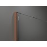 Mexen Kioto sprchová stěna Walk-in 140 x 200 cm, bílá ombre 8 mm, kartáčovaná měď - 800-140-101-65-86