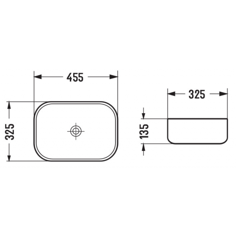 Mexen Rita umyvadlo na desku 45 x 32 cm, šedý kámen - 21084596