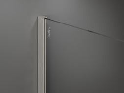 Mexen Kioto sprchová stěna Walk-in 140 x 200 cm, bílý ombre 8 mm, kartáčovaný nikl - 800-140-101-97-86