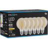 Mexen Vintis 6x žárovka filament LED E27, G80, 4W, Teplá - 2200K, 400 lm, amber - L155-E27-0422-50x06