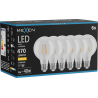 Mexen Vintis 6x žárovka filament LED E27, G80, 4W, Teplá - 2700K, 470 lm, čirá - L155-E27-0427-00x06