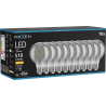 Mexen Vintis 10x žárovka filament LED E27, G80, 6W, Teplá - 2700K, 510 lm, kouřová - L155-E27-0627-70x10