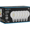 Mexen Vintis 6x žárovka filament LED E27, G80, 6W, Neutrální - 4000K, 720 lm, čirá - L155-E27-0640-00x06