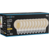 Mexen Vintis 10x žárovka filament LED E27, G80, 8W, Teplá - 2200K, 750 lm, amber - L155-E27-0822-50x10