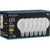 Mexen Vintis 6x Žárovka filament LED E27, G80, 8W, Teplá - 2700K, 1055 lm, čirá - L155-E27-0827-00x06