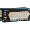 Mexen Vintis 10x žárovka filament LED E27, G80, 8W, Teplá - 2700K, 750 lm, jantarová - L155-E27-0827-50x10