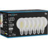 Mexen Vintis 6x žárovka filament LED E27, G80, 10W, Neutrální - 4000K, 1320 lm, čirá - L155-E27-1040-00x06