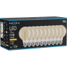Mexen Vintis 10x žárovka filament spirála LED E27, G80, 2W, Teplá - 2200K, 170 lm, amber - L165-E27-0222-50x10