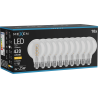 Mexen Vintis 10x žárovka filament spirála LED E27, G80, 4W, Teplá - 2700K, 420 lm, čirá - L165-E27-0427-00x10