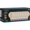 Mexen Vintis 10x žárovka filament spirála LED E27, G80, 4W, Teplá - 2700K, 360 lm, amber - L165-E27-0427-50x10