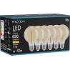 Mexen Vintis 6x žárovka filament spirála LED E27, G80, 8W, Teplá - 2700K, 650 lm, amber - L165-E27-0827-50x06