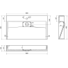 Mexen Ava umyvadlo na desku z konglomerátu 1/O 80 x 46 cm, bílá - 23018001