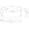 Mexen Ava desková umyvadlová z konglomerátu 2/O 100 x 46 cm, černá - 23011072