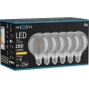 Mexen Vintis 6x Žárovka filament LED E27, G95, 4W, Teplá - 2200K, 280 lm, kouřová - L157-E27-0422-70x06