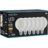 Mexen Vintis 6x Filamentová LED žárovka E27, G95, 4W, Teplá - 2700K, 470 lm, čirá - L157-E27-0427-00x06