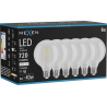 Mexen Vintis 6x LED filamentová žárovka E27, G95, 6W, Neutrální - 4000K, 720 lm, čirá - L157-E27-0640-00x06