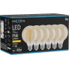 Mexen Vintis 6x Žárovka filament LED E27, G95, 8W, Teplá - 2200K, 750 lm, jantarová - L157-E27-0822-50x06