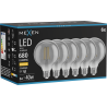 Mexen Vintis 6x žárovka filament LED E27, G95, 8W, Teplá - 2700K, 680 lm, kouřová - L157-E27-0827-70x06