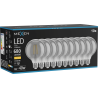 Mexen Vintis 10x LED žárovka filament E27, G95, 8W, Teplá - 2700K, 680 lm, kouřová - L157-E27-0827-70x10